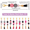10Pcs 10 Styles Glass & Acrylic & Resin Beaded Pendant Decorations HJEW-AB00273-2
