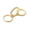 Brass Micro Pave Cubic Zirconia Finger Rings RJEW-P166-01A-G-4
