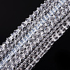 7 Strands 7 Styles Transparent Glass Bead Strands GLAA-TA0002-73-5