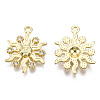 Rack Plating Alloy Crystal Rhinestone Pendants PALLOY-T086-03LG-1