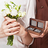 2-slot Rectangle Black Walnut Wooden Couple Ring Storage Boxes CON-WH0085-120-5