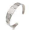Religion 201 Stainless Steel Cuff Bangles for Women LS-BJEW-F507-02P-2