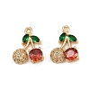 Brass Micro Pave Cubic Zirconia Pendants KK-C115-03A-03G-1