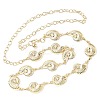 Summer Iron Conch Link Chain Waist Belly Chains for Women AJEW-G067-01G-2