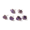 Raw Rough Natural Gemstone Stud Earrings EJEW-R148-01LG-2