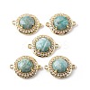 Natural Amazonite Faceted Connector Charms G-H323-03G-12-1