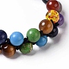 Natural/Synthetic Gemstone Braided Bead Bracelets BJEW-JB04225-03-2