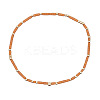 Minimalist Glass Seed Beads & Brass Beads Stretch Bracelets for Women BC0195-3-1