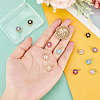 12Pcs 6 Colors Rack Plating Brass Micro Pave Cubic Zirconia Charms FIND-FH0004-83-3