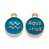 Alloy Enamel Pendants X-ENAM-S124-01B-05J-1