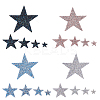 20Pcs 4 Colors Star Hotfix Rhinestone Kit(Hot Melt Adhesive On The Back) DIY-FH0007-04-1