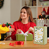 12Pcs 4 Colors Mother's Day Theme Flower Print Paper Handle Bags CARB-DR0001-01-5