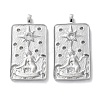 Brass Micro Pave Cubic Zirconia Pendants KK-C079-05P-1