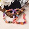 Unisex Synthetic Crackle Quartz Chips Beads Stretch Bracelets BJEW-S143-18-1-8