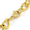 Fashionable 304 Stainless Steel Side Twisted Chain Bracelets STAS-A028-B074G-2