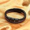 Braided Leather Multi-strand Bracelets BJEW-Z081-15EB-1