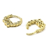 Star Brass Micro Pave Cubic Zirconia Hoop Earrings EJEW-L270-28G-2