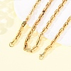 304 Stainless Steel Arch Link Chain Necklaces for Women Men NJEW-F363-05G-3
