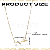 1Pc Alloy Resin Flower Pendant Necklaces for Women NJEW-LP0002-86G-2