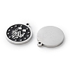 304 Stainless Steel Black Enamel Charms STAS-M102-17P-05-2