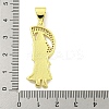 Rack Plating Brass Micro Pave Clear Cubic Zirconia Pendants KK-B091-30G-02-3