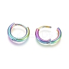 Ion Plating(IP) 304 Stainless Steel Huggie Hoop Earrings EJEW-F111A-13mm-Y-3