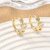 Brass Heart Hoop Earrings EJEW-D337-16G-1
