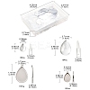 DIY Teardrop 304 Stainless Steel Pendant Making Kits DIY-FS0008-40-4