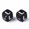 Opaque Acrylic Beads X-SACR-N002-01L-3