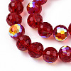 Transparent Electroplate Glass Beads Strands EGLA-N012-001-B02-3