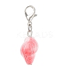 9Pcs Glass Conch Pendant Decorations HJEW-JM04153-3