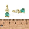 Rack Plating Brass Micro Pave Clear Cubic Zirconia Pendants KK-R157-11C-G-3