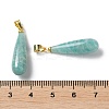 Natural Amazonite Teardrop Pendants G-Q005-03G-05-3