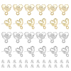 24Pcs 2 Colors Spray Painted Alloy Stud Earrings Findings FIND-CA0003-28-1