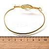 201 Stainless Steel Flat Round Link Bangles for Women BJEW-R014-01G-04-5