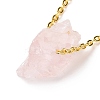 Natural Rose Quartz Irregular Nugget Pendant Necklace LS-G-E155-03G-02-2
