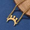 Moon 304 Stainless Steel Link Bracelets BJEW-M097-02G-2