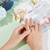 1Pc Adjustable Rhodium Plated Sterling Silver Finger Rings Components STER-BC0002-02P-3