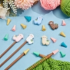 Silicone Alpaca Shape Knitting Needle Stoppers PW-WGB6D24-01-4