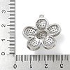 Rack Plating Brass Micro Pave Clear Cubic Zirconia Pendants KK-G515-63P-01-3