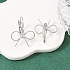 Bowknot Brass Leverback Earrings EJEW-A150-04A-P-2