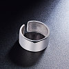 SHEGRACE Rhodium Plated 925 Sterling Silver Glazed Cuff Finger Ring JR454A-3