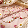 3Pcs Handmade Brass Enamel Charm Bracelets OI2276-10-2