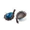 Natural Banded Agate Teardrop Pendants G-K363-01R-10-2