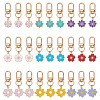 27Pcs 9 Styles Daisy Alloy Enamel Pendant Decoration HJEW-NB00269-1