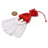 Christmas Handmade Woven Macrame Cotton Thread Santa Claus Pendant Decorations HJEW-JM02455-5