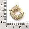 Brass Micro Pave Clear Cubic Zirconia Spring Ring Clasps KK-L228-42G-3
