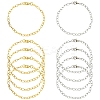 10Pcs Iron Cable Chain Bracelets IFIN-YW0004-03G-2