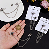 4Pcs Bee Zinc Alloy Rhinestone Fringed Brooches JEWB-FH0002-33P-3