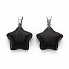 Star Natural Black Stone Pendants G-Q367-23-2